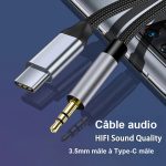 Solution USB-C vers audio jack 3,5 mm compacte
