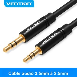 Câble jack 2,5 mm vers 3,5 mm pour audio