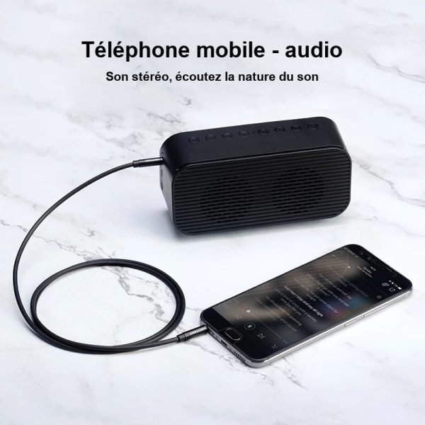 Câble pour connexion audio jack 2,5 mm vers 3,5 mm