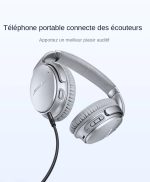 Câble audio jack 2,5 mm vers 3,5 mm pour smartphones