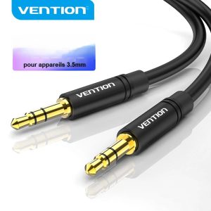 Câble audio jack 3,5 mm pour connexions audio simples