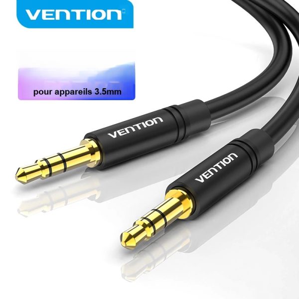 cable-audio-jack-3-5mm-rond-plat-50-cm-5-m-1 Câble audio jack 3,5 mm pour connexions audio simples