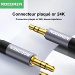 Câble audio 3,5 mm tressé pour une meilleure durabilité
