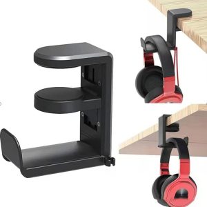 Support casque adaptatif pour bureau moderne