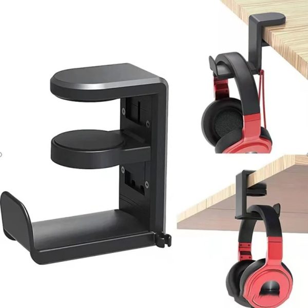 Support casque adaptatif pour bureau moderne