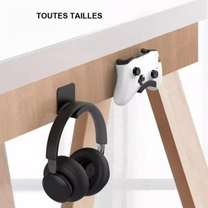 Support casque adhésif pour un rangement pratique